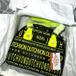 Von Dutch Monogram Bowling Bag